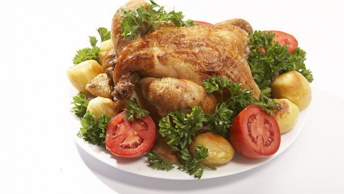 Фаршированная индейка с грибами и картофилем