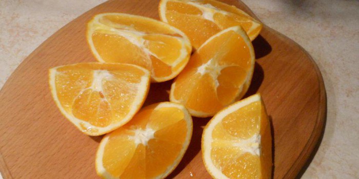 Желе в апельсиновых дольках