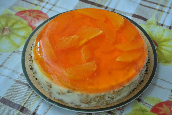 Желе для апельсинового торта
