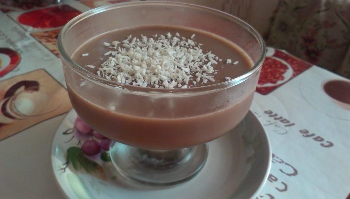 Десерт из шоколада и какао