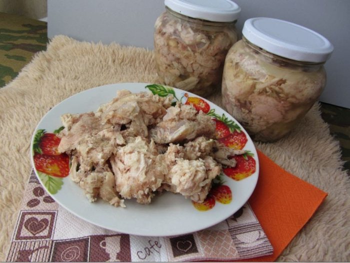 Рецепт приготовления в домашних условиях тушенки из курицы на плите